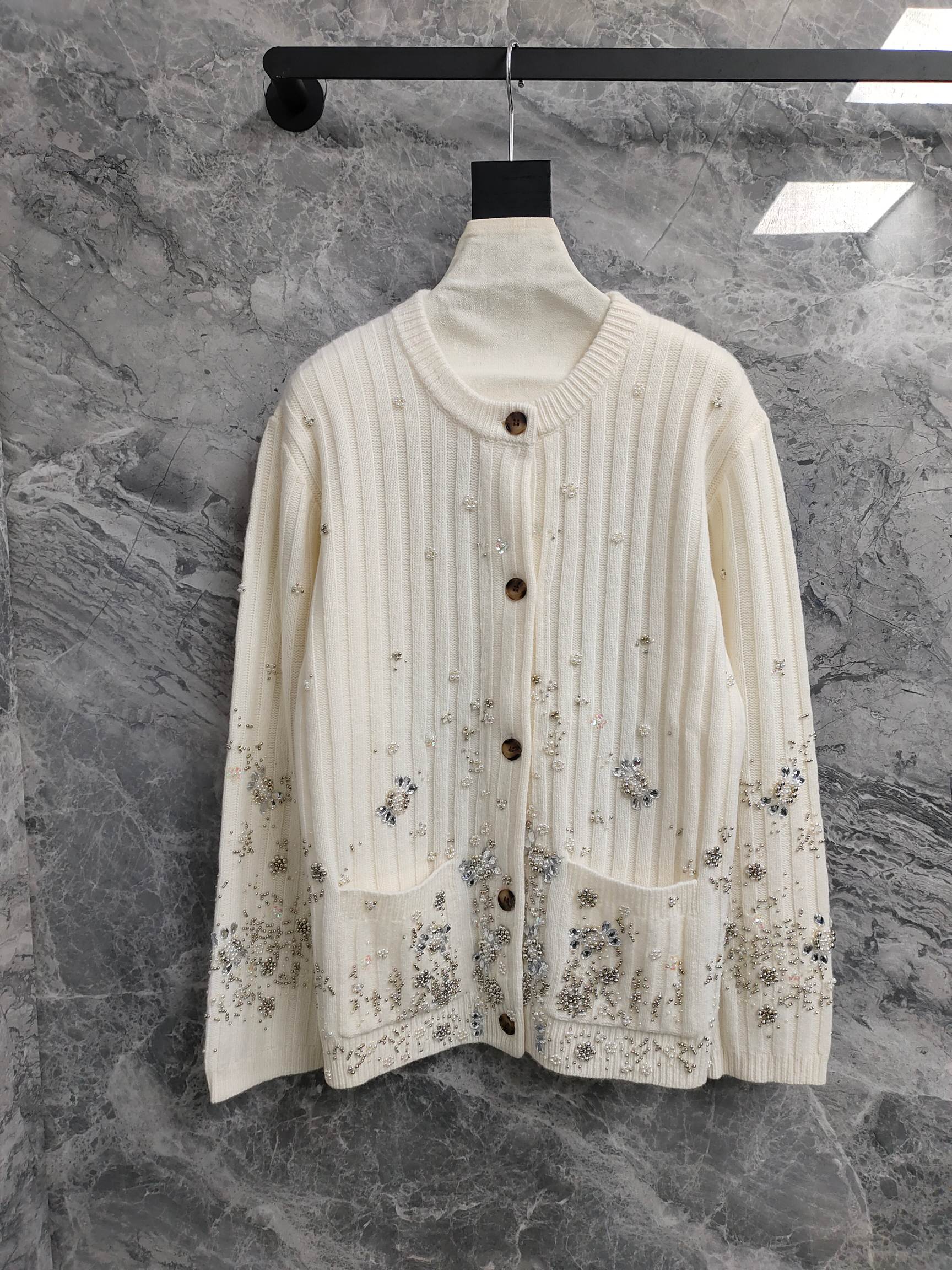 Gucci Cardigan Cream Wool Cashmere 289092