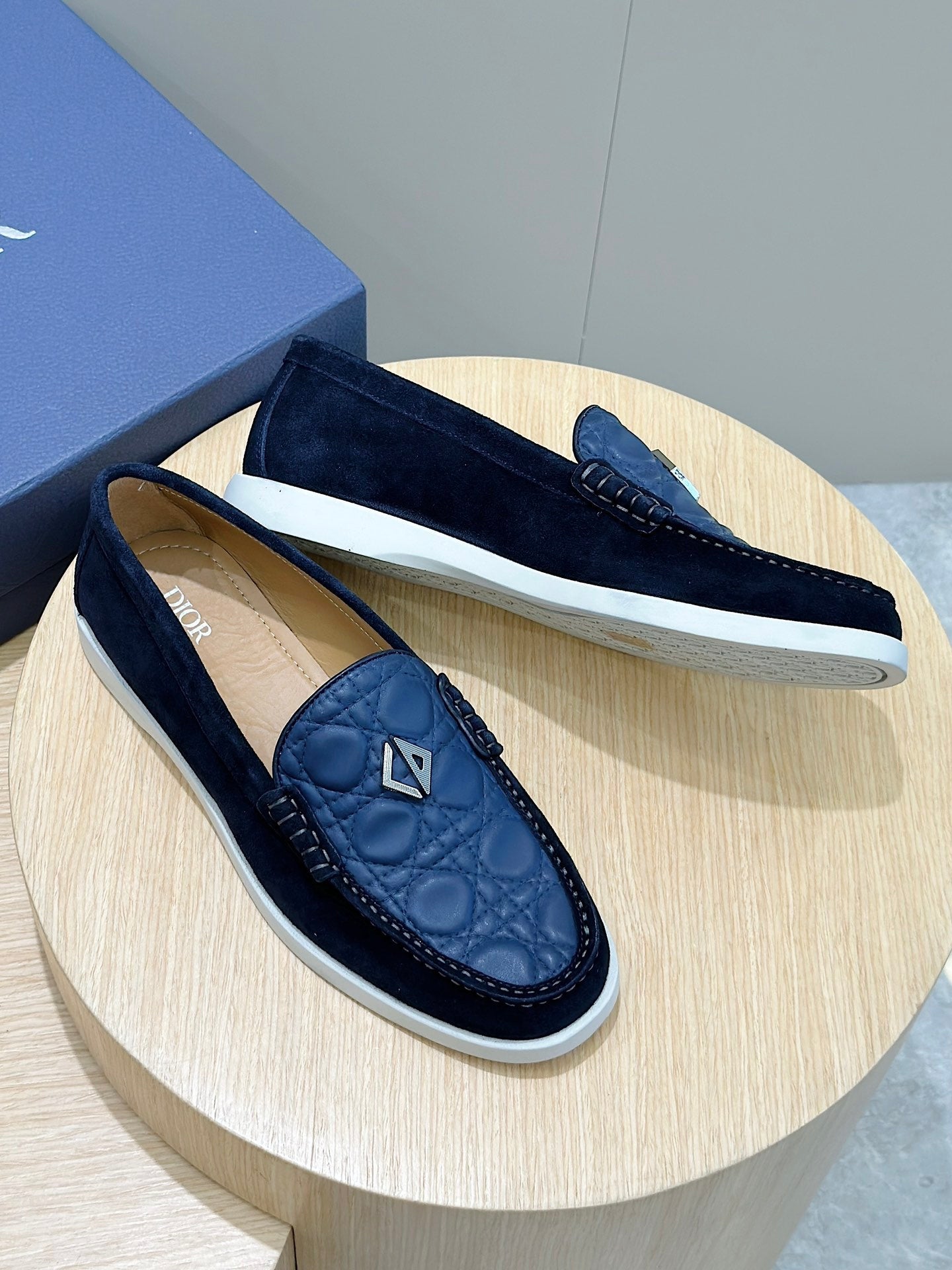 CD GRANVILLE BASIC LOAFER COBALT EMBOSSED CALFSKIN