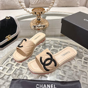 CC 26s Platform Slippers Beige Sheepskin 627070
