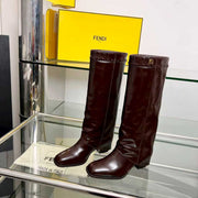 FENDI High boots  burgundy calfskin 521233