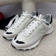 Chanel Sneaker White Cream Suede Leather 409144