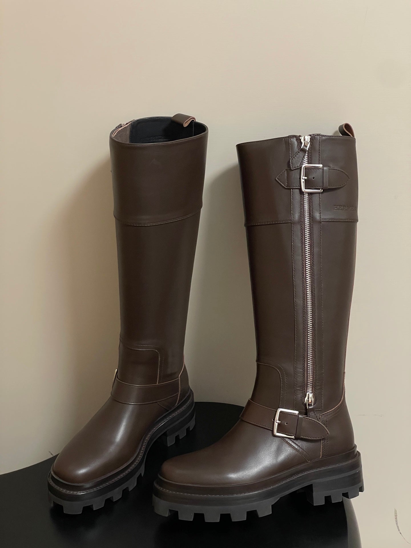 HM Jumping Boots 50 Dark Brown Edge Lock Calfskin