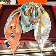 Mystere Au 24 Scarf 90 CM In Colorful Silk  293140