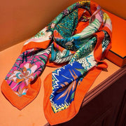Mountain Zebra Scarf 185 CM Pink Colorful Silk 402277