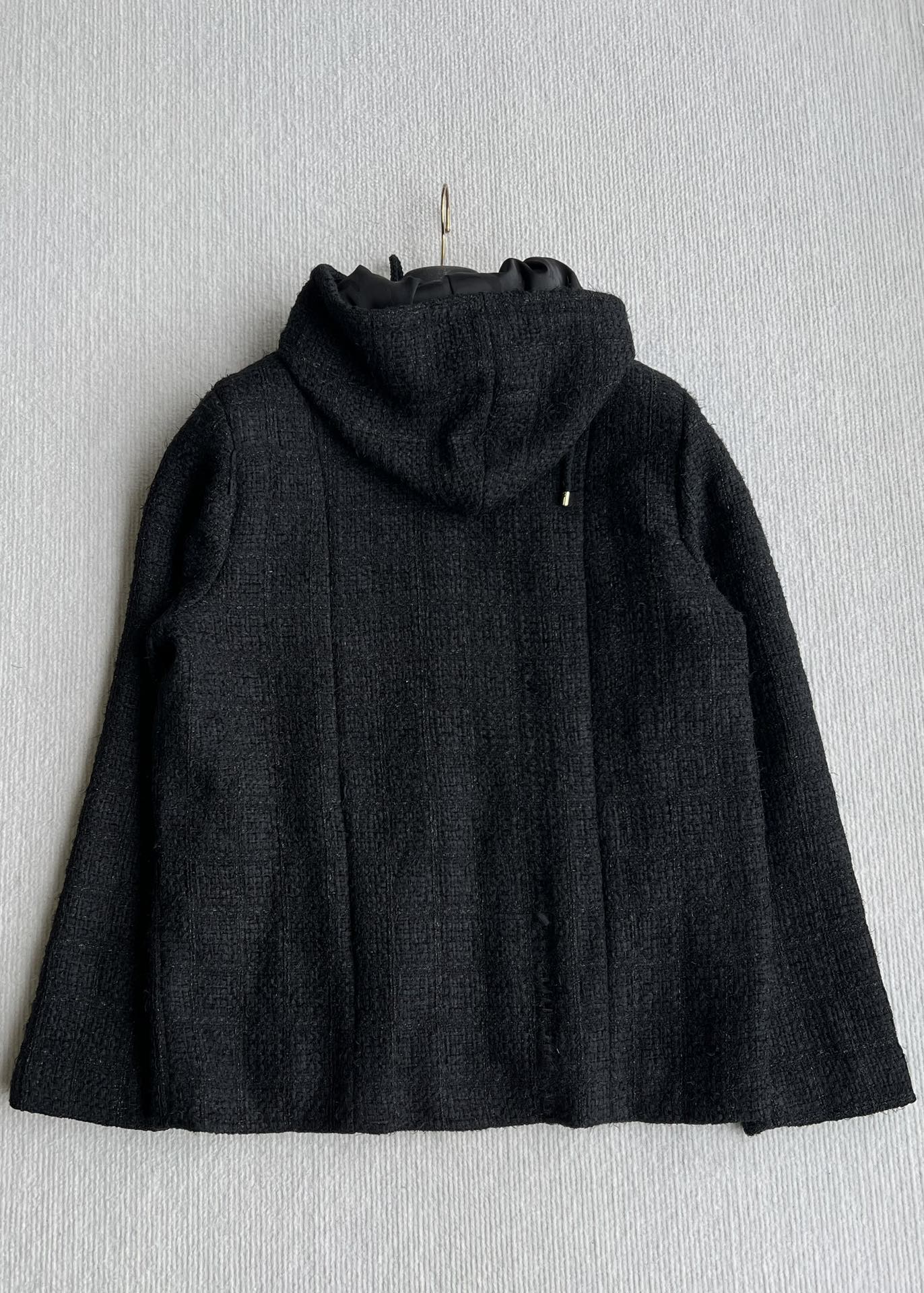 CC 25 Jacket Black Hooded Cotton 300144