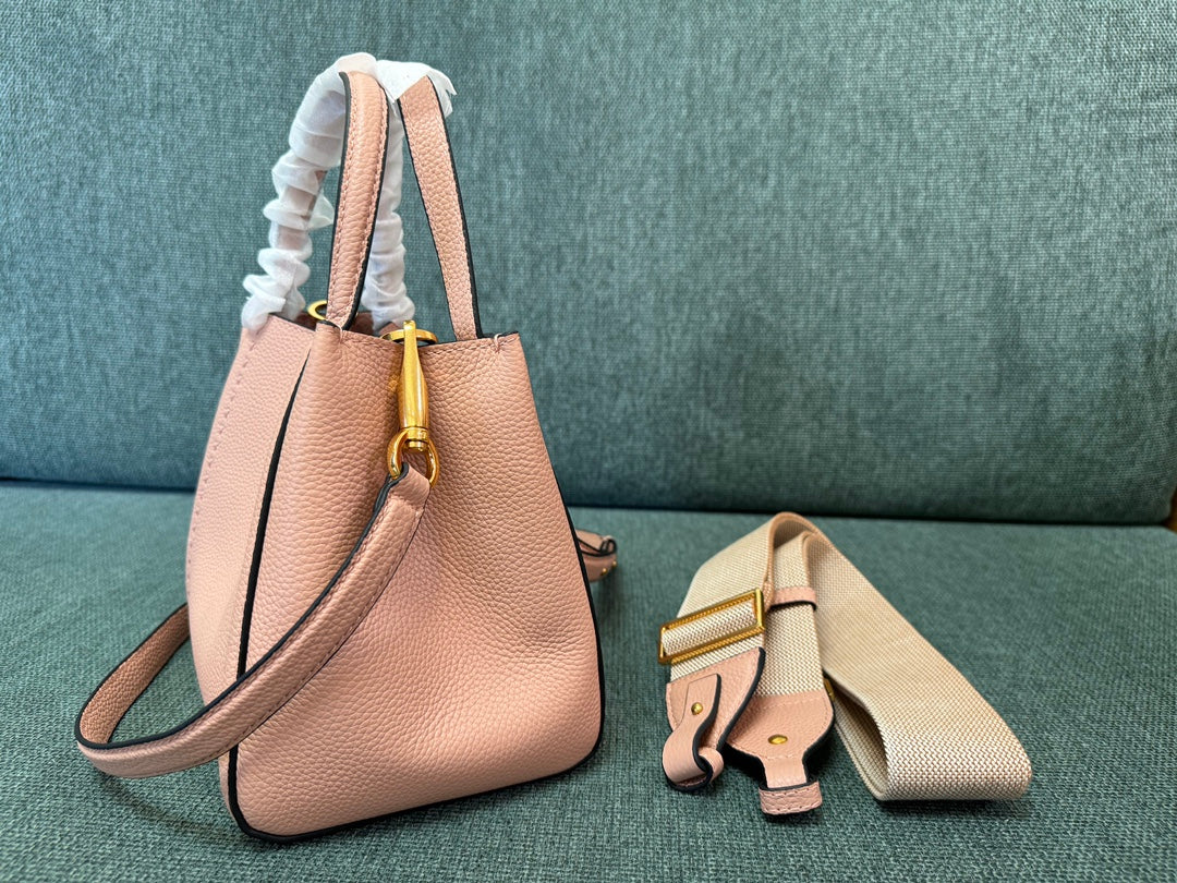 VALENTINO small 19 handbag blush pink calfskin 538535