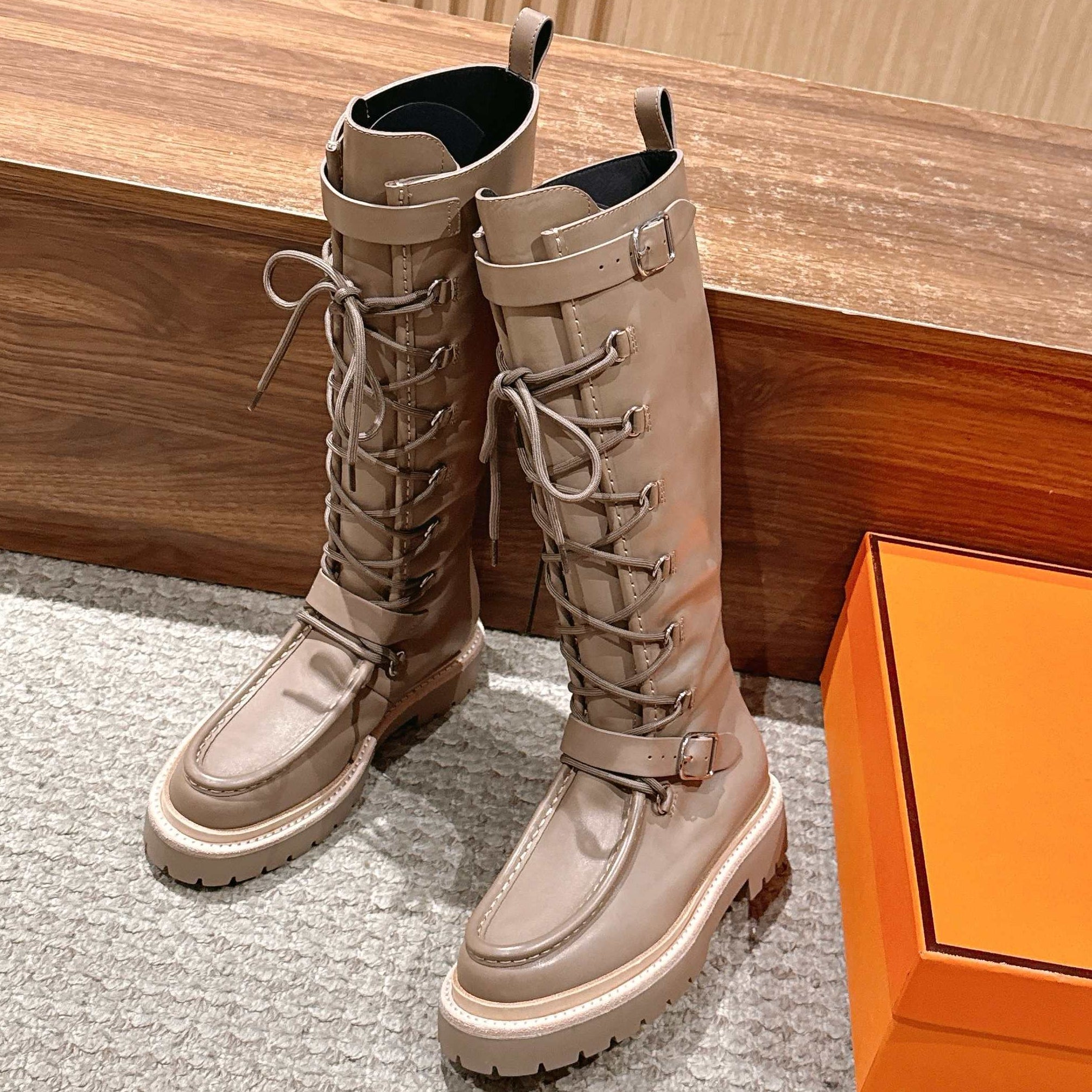 HM 25 High Boots Taupe Calfskin 512530