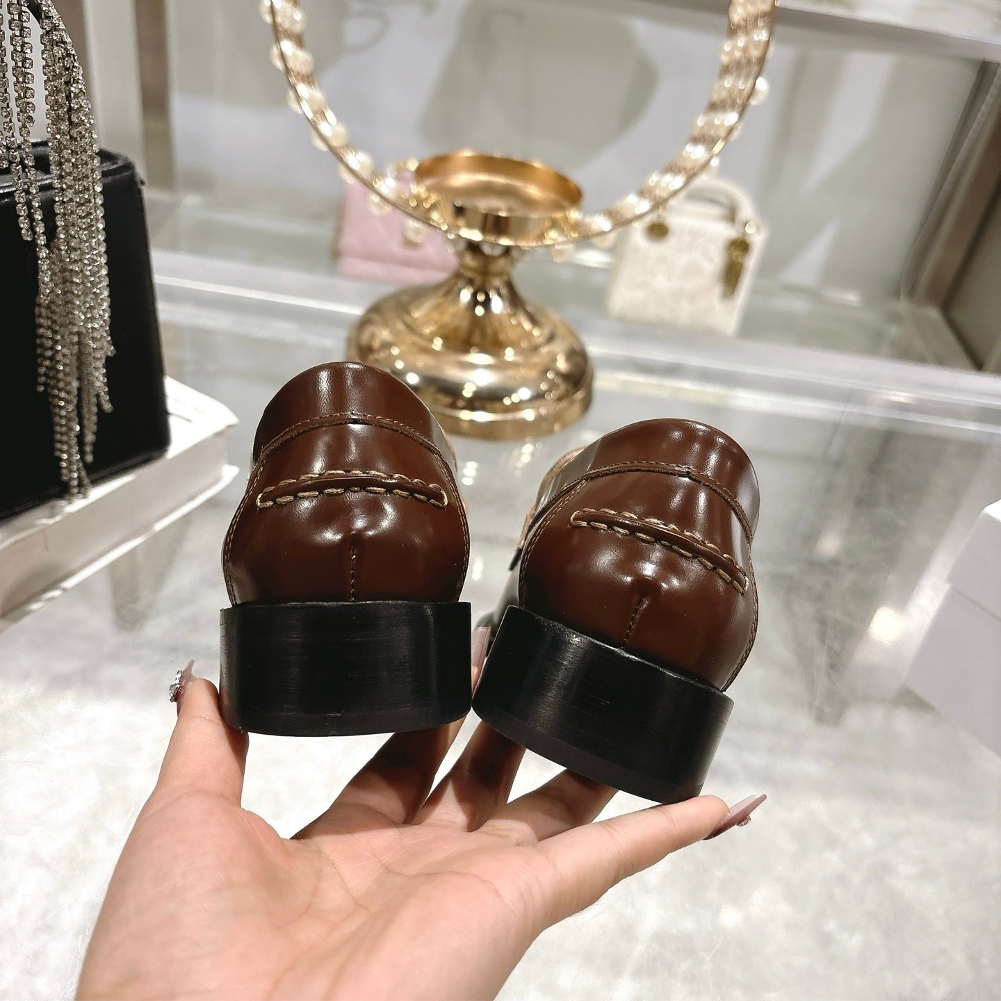 CD 25 Loafers Yellow Brown Patent Leather 306930