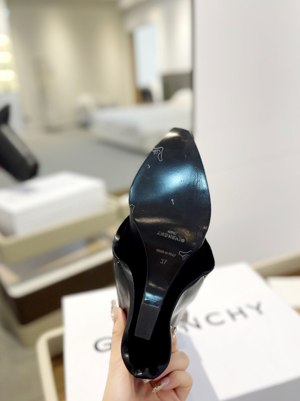 Givenchy Boot Black Silver Cowhide 941344